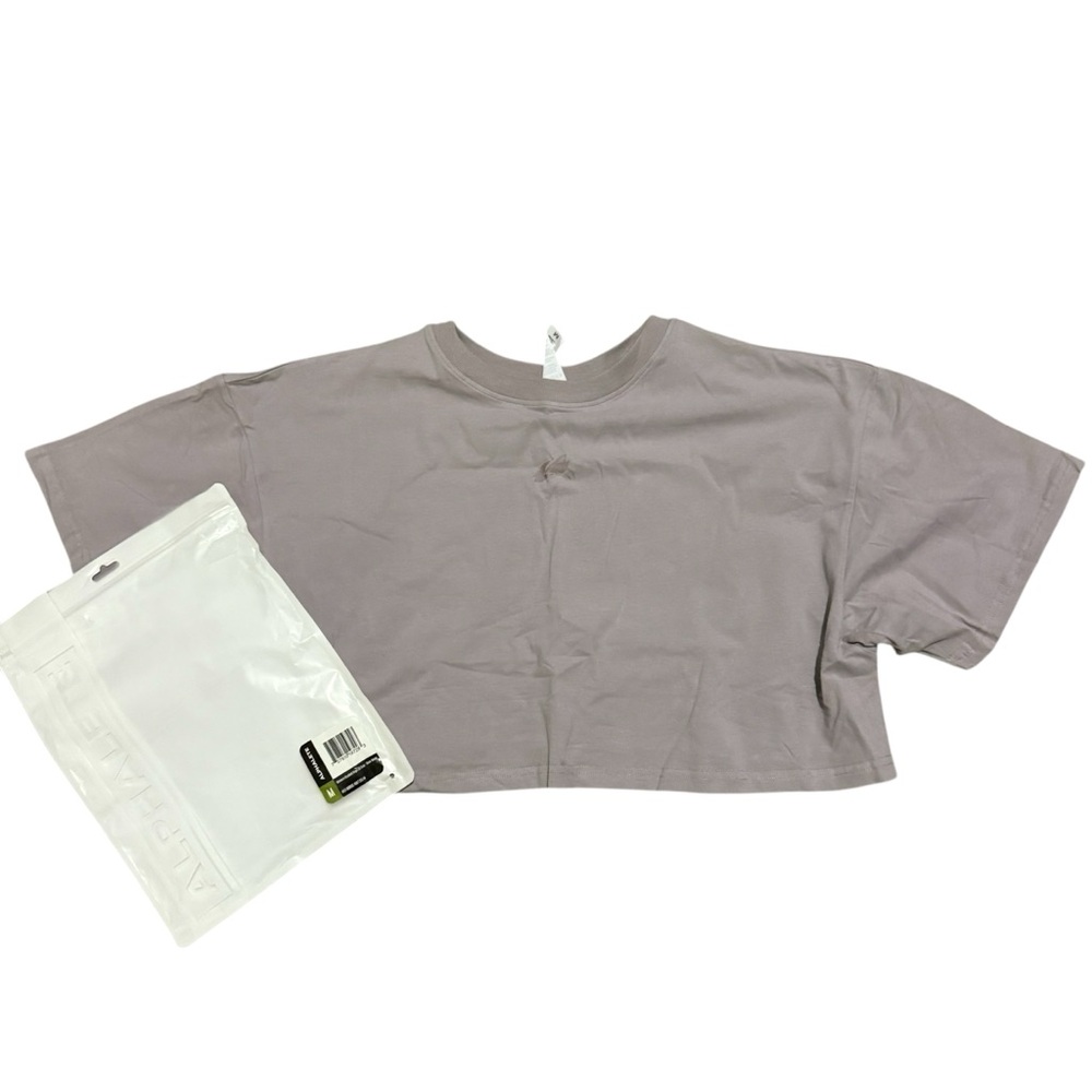 NWT Alphalete Crop Dusty Purple Rose Water Crop Top Short Sleeve Womens Medium